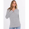 image:imageANRABESS Ribbed Long Sleeve Henley Shirts for Women  Soft lightweight Sweaters Loose Fit Office Work Casual Daily Wear Tunic 2026 Fall Winter Transition OutfitsGrey