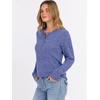 image:imageANRABESS Ribbed Long Sleeve Henley Shirts for Women  Soft lightweight Sweaters Loose Fit Office Work Casual Daily Wear Tunic 2026 Fall Winter Transition OutfitsDeep Blue