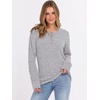 image:imageANRABESS Ribbed Long Sleeve Henley Shirts for Women  Soft lightweight Sweaters Loose Fit Office Work Casual Daily Wear Tunic 2026 Fall Winter Transition OutfitsGrey