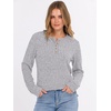 image:imageANRABESS Ribbed Long Sleeve Henley Shirts for Women  Soft lightweight Sweaters Loose Fit Office Work Casual Daily Wear Tunic 2026 Fall Winter Transition OutfitsGrey