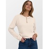 image:imageANRABESS Ribbed Long Sleeve Henley Shirts for Women  Soft lightweight Sweaters Loose Fit Office Work Casual Daily Wear Tunic 2026 Fall Winter Transition OutfitsBeige