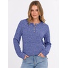 image:imageANRABESS Ribbed Long Sleeve Henley Shirts for Women  Soft lightweight Sweaters Loose Fit Office Work Casual Daily Wear Tunic 2026 Fall Winter Transition OutfitsDeep Blue