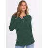 image:imageANRABESS Ribbed Long Sleeve Henley Shirts for Women  Soft lightweight Sweaters Loose Fit Office Work Casual Daily Wear Tunic 2026 Fall Winter Transition OutfitsGreen