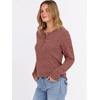 image:imageANRABESS Ribbed Long Sleeve Henley Shirts for Women  Soft lightweight Sweaters Loose Fit Office Work Casual Daily Wear Tunic 2026 Fall Winter Transition OutfitsRust Orange