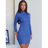 image:imageANRABESS Women Long Sleeve Mock Neck Bodycon Mini Dress 2026 Fall Ribbed Slim Fit Pencil Cocktail Club Night DressesBlue