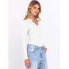 image:imageANRABESS Women Long Sleeve Polo Shirts V Neck Slim Rib Knit Collared Dressy Business Casual Top 2026 Basic Tee Fall OutfitsWhite