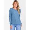 image:imageANRABESS Womens 100 Wool Sweaters Crewneck Long Sleeve Work Business Casual Basic Sweater Tops 2026 Fall OutfitsBlue