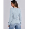 image:imageANRABESS Womens Cable Knit V Neck Fitted Sweaters  Long Sleeve Pullover Top Soft Cozy Business Casual Work amp Basic Daily Wear Fall Spring Outfits Winter Layer ClothingLight Blue