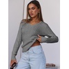 image:imageANRABESS Womens Cable Knit V Neck Fitted Sweaters  Long Sleeve Pullover Top Soft Cozy Business Casual Work amp Basic Daily Wear Fall Spring Outfits Winter Layer ClothingGrey
