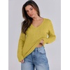 image:imageANRABESS Womens Cable Knit V Neck Fitted Sweaters  Long Sleeve Pullover Top Soft Cozy Business Casual Work amp Basic Daily Wear Fall Spring Outfits Winter Layer ClothingYellow