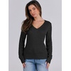 image:imageANRABESS Womens Cable Knit V Neck Fitted Sweaters  Long Sleeve Pullover Top Soft Cozy Business Casual Work amp Basic Daily Wear Fall Spring Outfits Winter Layer ClothingBlack