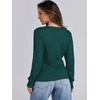 image:imageANRABESS Womens Cable Knit V Neck Fitted Sweaters  Long Sleeve Pullover Top Soft Cozy Business Casual Work amp Basic Daily Wear Fall Spring Outfits Winter Layer ClothingDeep Green