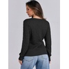 image:imageANRABESS Womens Cable Knit V Neck Fitted Sweaters  Long Sleeve Pullover Top Soft Cozy Business Casual Work amp Basic Daily Wear Fall Spring Outfits Winter Layer ClothingBlack