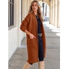 image:imageANRABESS Womens Cardigan Long Sweater Oversized Open Front Knit Coatigan Duster Coat 2026 Trendy Fall Outfits OuterwearCaramel