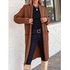 image:imageANRABESS Womens Cardigan Long Sweater Oversized Open Front Knit Coatigan Duster Coat 2026 Trendy Fall Outfits OuterwearCoffee