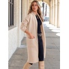 image:imageANRABESS Womens Cardigan Long Sweater Oversized Open Front Knit Coatigan Duster Coat 2026 Trendy Fall Outfits OuterwearKhaki Beige