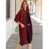 image:imageANRABESS Womens Cardigan Long Sweater Oversized Open Front Knit Coatigan Duster Coat 2026 Trendy Fall Outfits OuterwearRed