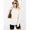 image:imageANRABESS Womens Long Sleeve Crew Neck Pullover Sweater  Ribbed Knit Tunic Top amp Thumb Hole Work Office Travel Basic Casual Fall Outfits For Daily Wear Winter Transition ClothingWhite