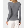 image:imageANRABESS Womens Long Sleeve Scalloped Scoop Neck Sweater  Soft Comfy Ribbed Knit TopCute Slim Fitted ShirtsWorkampEveryday WearWarm Layering ClothingFall Spring Casual OutfitsDark Gray