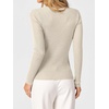 image:imageANRABESS Womens Long Sleeve Scalloped Scoop Neck Sweater  Soft Comfy Ribbed Knit TopCute Slim Fitted ShirtsWorkampEveryday WearWarm Layering ClothingFall Spring Casual OutfitsBeige