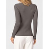 image:imageANRABESS Womens Long Sleeve Scalloped Scoop Neck Sweater  Soft Comfy Ribbed Knit TopCute Slim Fitted ShirtsWorkampEveryday WearWarm Layering ClothingFall Spring Casual OutfitsGrey Khaki