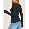 image:imageANRABESS Womens Long Sleeve Shirts Boat Neck Double Lined Top  Basic Slim Fitted Tshirts Stretchy Soft BreathableFall Winter Layer Clothing Going Out Casual Outfits Travel Everyday WearBlack