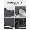 image:imageANRABESS Womens Long Sleeve Shirts Top Built in Bra  Crew NeckSoft Stretchy Breathable RibbedSlim FitBasic TeeCasual Going OutWork Travel AllDay WearSpring Fall LayerDeep Grey