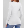 image:imageANRABESS Womens Long Sleeve Shirts Top Built in Bra  Crew NeckSoft Stretchy Breathable RibbedSlim FitBasic TeeCasual Going OutWork Travel AllDay WearSpring Fall LayerWhite