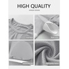 image:imageANRABESS Womens Long Sleeve Shirts Top Built in Bra  Crew NeckSoft Stretchy Breathable RibbedSlim FitBasic TeeCasual Going OutWork Travel AllDay WearSpring Fall LayerGrey