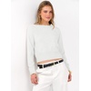 image:imageANRABESS Womens Long Sleeve Sweaters Cropped Crew Neck  Business Casual TopsLight Weight Comfy KnitPullover ShortSweaterBasic ClassicFall Fashion Winter Layer ClothesWhite