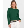 image:imageANRABESS Womens Long Sleeve Sweaters Cropped Crew Neck  Business Casual TopsLight Weight Comfy KnitPullover ShortSweaterBasic ClassicFall Fashion Winter Layer ClothesForest Deep Green