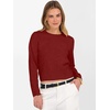 image:imageANRABESS Womens Long Sleeve Sweaters Cropped Crew Neck  Business Casual TopsLight Weight Comfy KnitPullover ShortSweaterBasic ClassicFall Fashion Winter Layer ClothesBrick Red