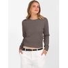 image:imageANRABESS Womens Long Sleeve Sweaters Cropped Crew Neck  Business Casual TopsLight Weight Comfy KnitPullover ShortSweaterBasic ClassicFall Fashion Winter Layer ClothesCoffee