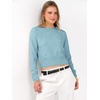 image:imageANRABESS Womens Long Sleeve Sweaters Cropped Crew Neck  Business Casual TopsLight Weight Comfy KnitPullover ShortSweaterBasic ClassicFall Fashion Winter Layer ClothesLight Blue
