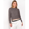 image:imageANRABESS Womens Long Sleeve Sweaters Cropped Crew Neck  Business Casual TopsLight Weight Comfy KnitPullover ShortSweaterBasic ClassicFall Fashion Winter Layer ClothesNutmeg