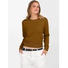 image:imageANRABESS Womens Long Sleeve Sweaters Cropped Crew Neck  Business Casual TopsLight Weight Comfy KnitPullover ShortSweaterBasic ClassicFall Fashion Winter Layer ClothesCaramel