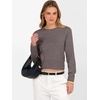 image:imageANRABESS Womens Long Sleeve Sweaters Cropped Crew Neck  Business Casual TopsLight Weight Comfy KnitPullover ShortSweaterBasic ClassicFall Fashion Winter Layer ClothesNutmeg