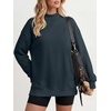 image:imageANRABESS Womens Oversized Mock Neck Sweatshirts  Pullover Side Slit Long Sleeve Tops Loose Fit Comfy Warm Soft Casual Work Daily Outfit Fall Winter Essential ClothesNavy Blue