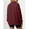 image:imageANRABESS Womens Oversized Mock Neck Sweatshirts  Pullover Side Slit Long Sleeve Tops Loose Fit Comfy Warm Soft Casual Work Daily Outfit Fall Winter Essential ClothesWine Red