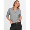 image:imageANRABESS Womens Polo V Neck Long Sleeve Sweaters Lightweight Dressy Casual Business Basic Knit Pullover Top 2026 Fall OutfitsGray