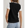 image:imageANRABESS Womens Sleeveless Scallop Knit Sweater Vest  Tank Tops Soft Blend Crew Neck Pullover Wavy Hem Regular Fit Preppy Y2K Style Lightweight Summer Fall 2026 Casual ChicBlack