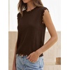 image:imageANRABESS Womens Sleeveless Scallop Knit Sweater Vest  Tank Tops Soft Blend Crew Neck Pullover Wavy Hem Regular Fit Preppy Y2K Style Lightweight Summer Fall 2026 Casual ChicCoffee