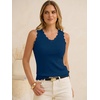 image:imageANRABESS Womens Summer Tank Tops Wool Blend V Neck Ruffle Sleeveless Sweater Fitted Casual Going Out Work Travel ShirtsDark Teal