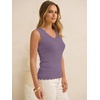 image:imageANRABESS Womens Summer Tank Tops Wool Blend V Neck Ruffle Sleeveless Sweater Fitted Casual Going Out Work Travel ShirtsGrey Purple