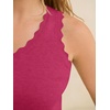 image:imageANRABESS Womens Summer Tank Tops Wool Blend V Neck Ruffle Sleeveless Sweater Fitted Casual Going Out Work Travel ShirtsHot Pink