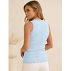 image:imageANRABESS Womens Summer Tank Tops Wool Blend V Neck Ruffle Sleeveless Sweater Fitted Casual Going Out Work Travel ShirtsLight Blue