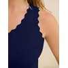 image:imageANRABESS Womens Summer Tank Tops Wool Blend V Neck Ruffle Sleeveless Sweater Fitted Casual Going Out Work Travel ShirtsNavy Blue