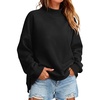 image:imageANRABESS Womens Oversized Mock Neck Sweatshirts  Pullover Side Slit Long Sleeve Tops Loose Fit Comfy Warm Soft Casual Work Daily Outfit Fall Winter Essential ClothesBlack