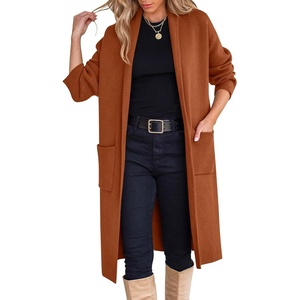 image:imageANRABESS Womens Cardigan Long Sweater Oversized Open Front Knit Coatigan Duster Coat 2026 Trendy Fall Outfits OuterwearCaramel