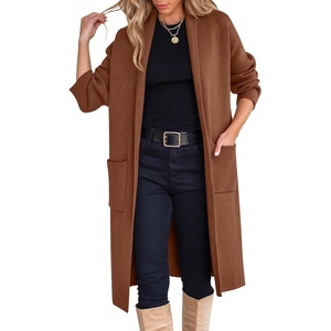 image:imageANRABESS Womens Cardigan Long Sweater Oversized Open Front Knit Coatigan Duster Coat 2026 Trendy Fall Outfits OuterwearCoffee